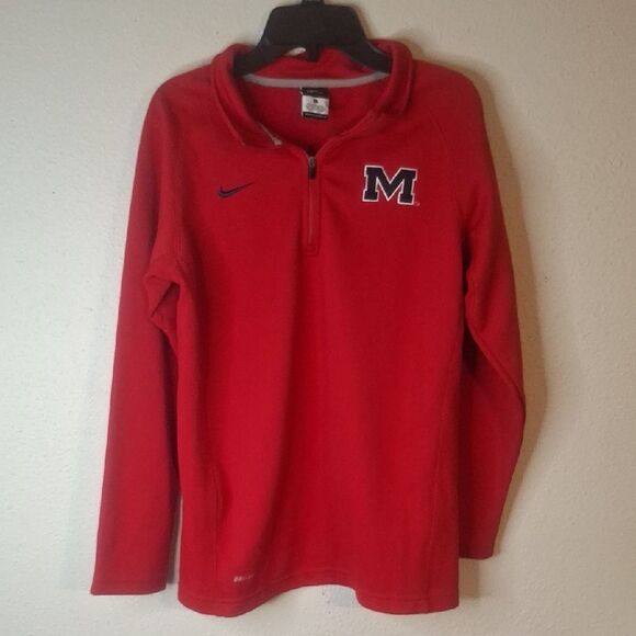 Nike Red Ole Miss Pullover size large - Picture 1 of 6